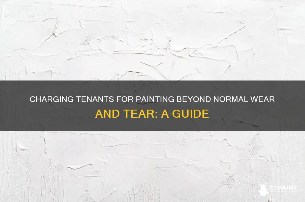 how ro charge tenants for painting beyond weat and tear