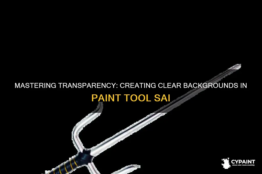 how ro create a transparent backgroound in paint tool sai