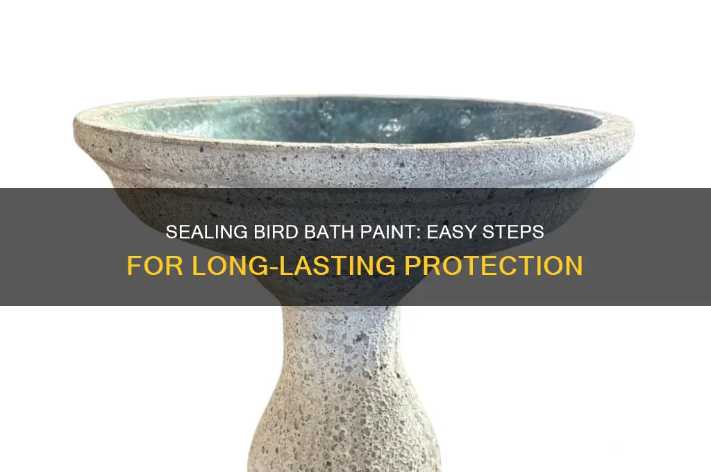 how seal paint in a bird bath