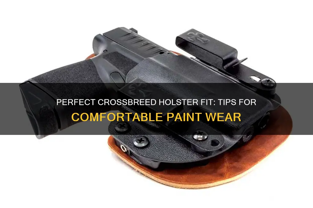 how should a crossbreed holster fit in paints