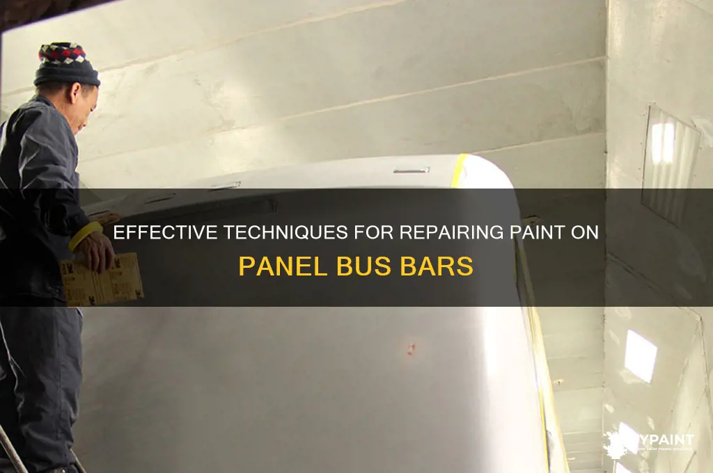how should paint on panel bus bars should be repaired