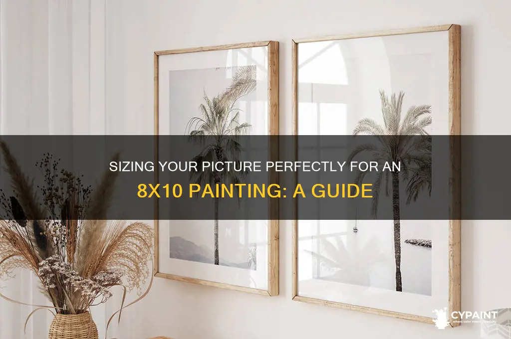 how size a pitcure to an 8x10 painting