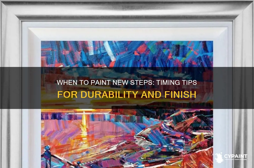 how soon after building new steps should they be painted