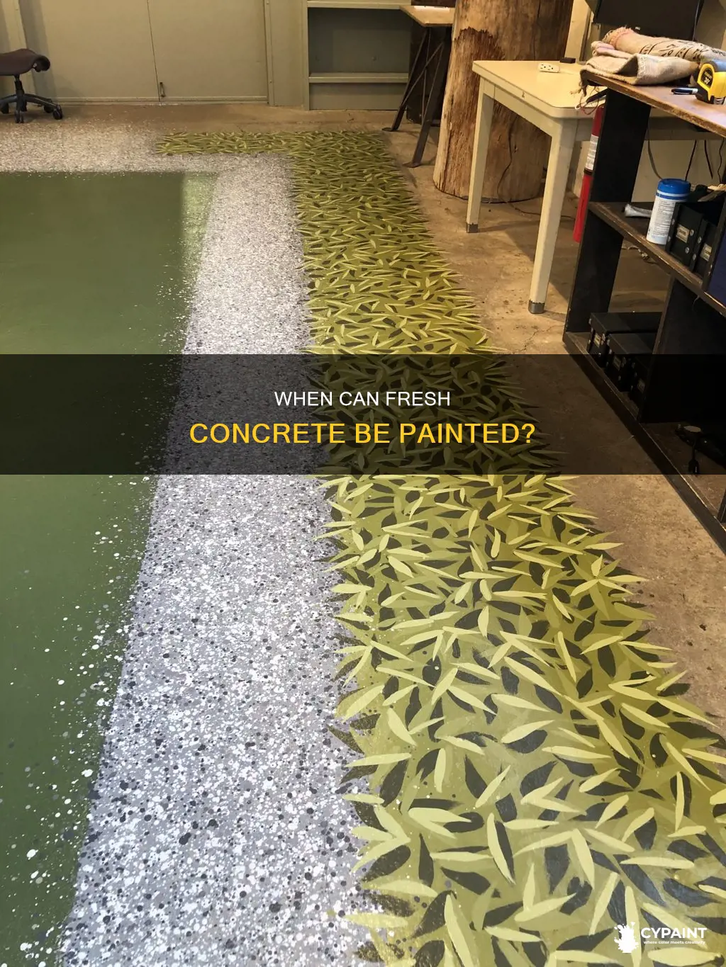 how soon after concrete dries can it be painted