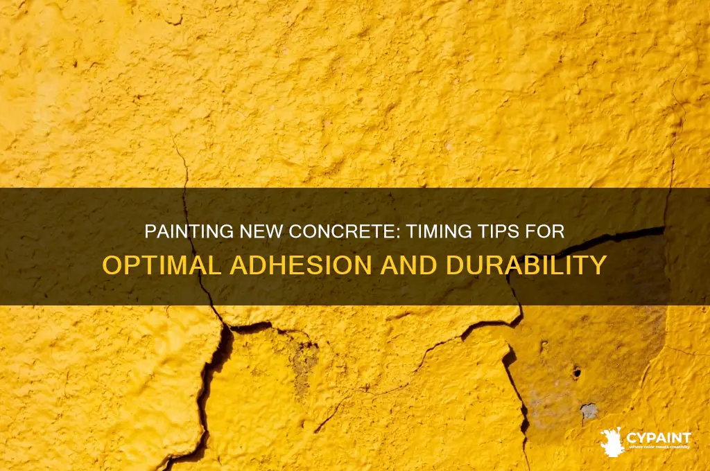 how soon after concrete is pourded can i paint it