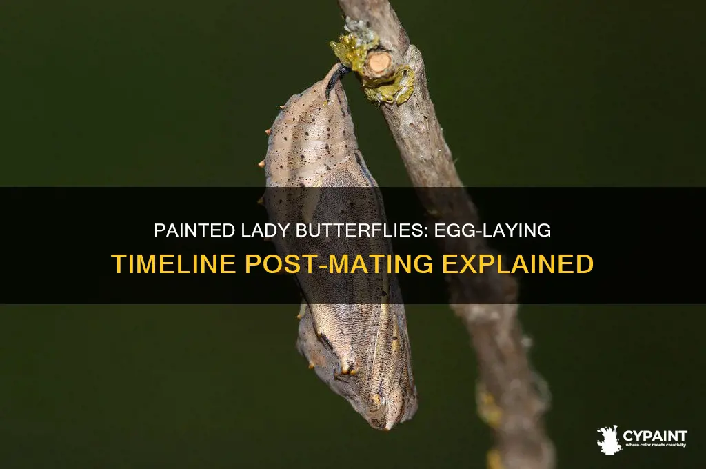 how soon after mating do painted lady butterflies lay eggs
