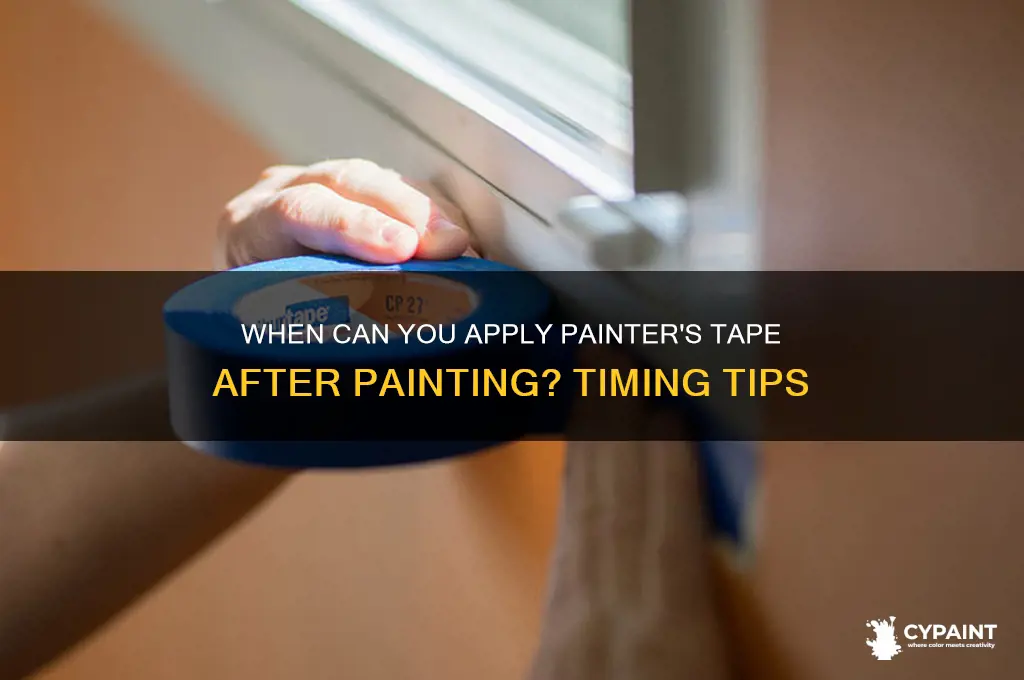 how soon after painting can you put painters tape on