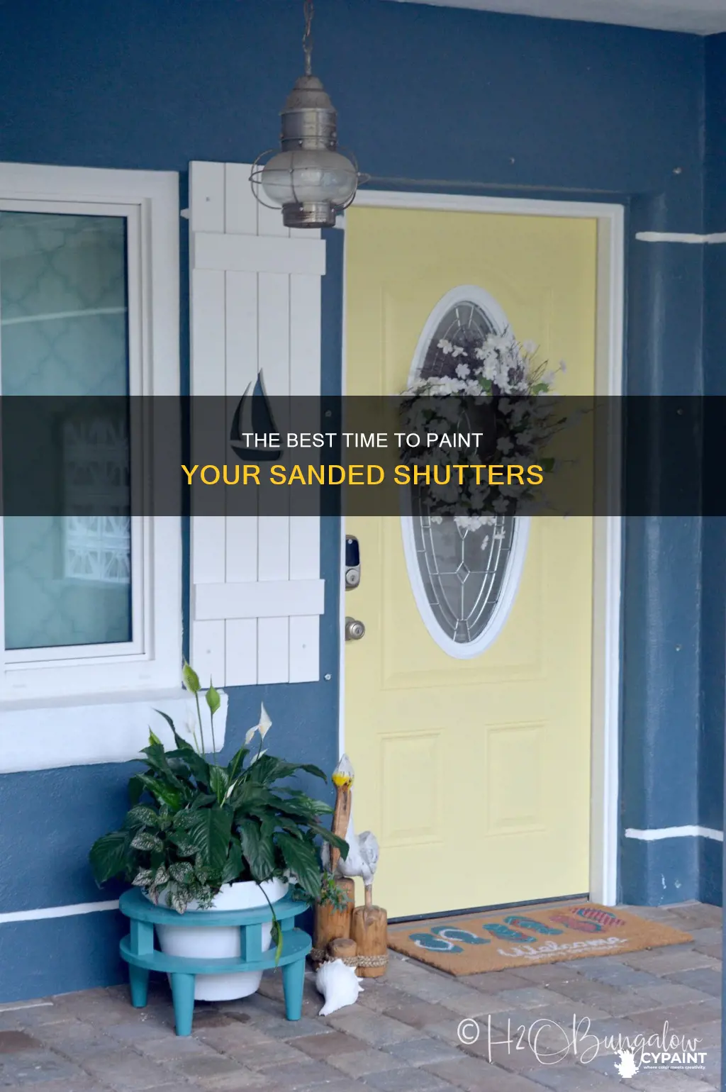 how soon after sanding shutter should you paint it