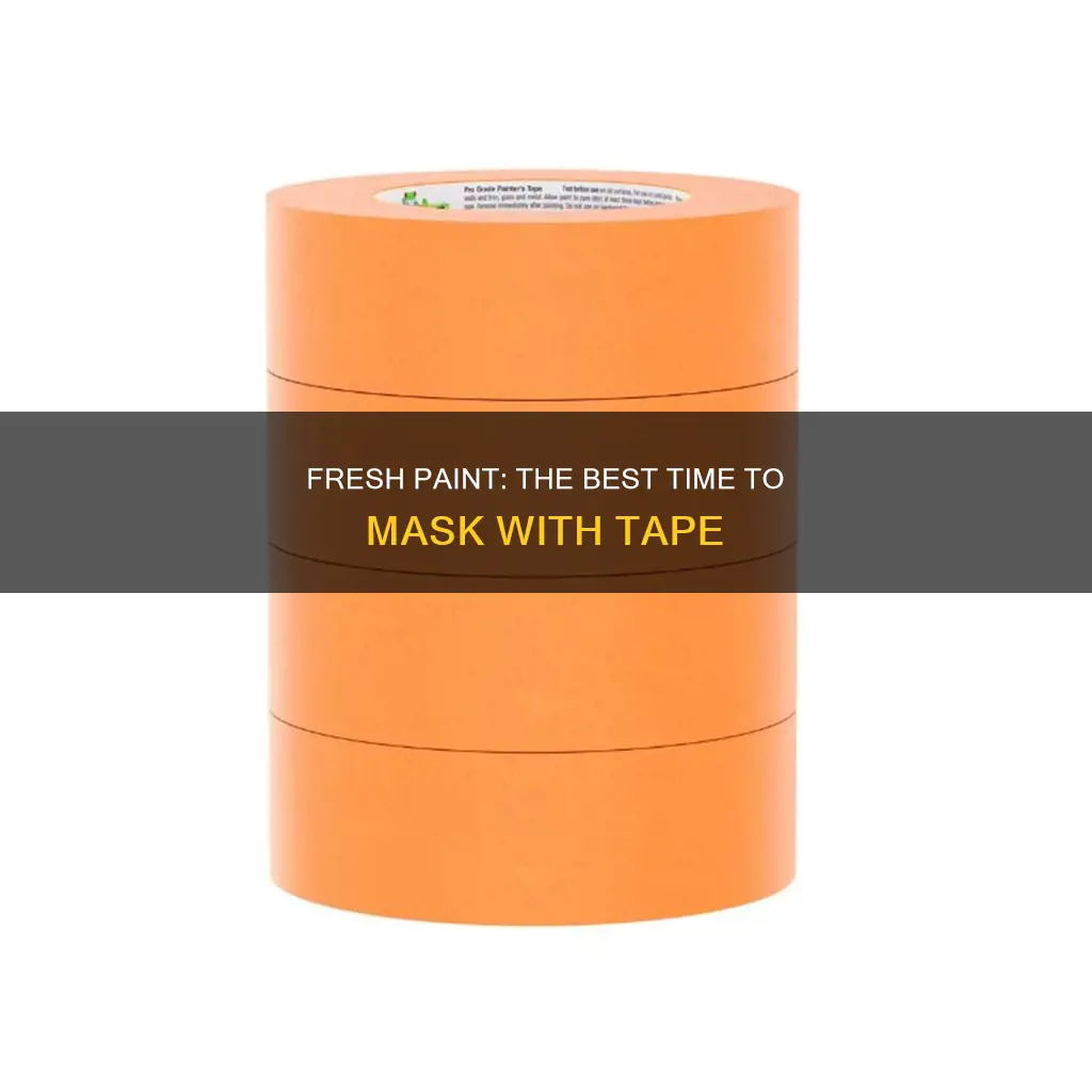 how soon before taking masking tape on fresh paint