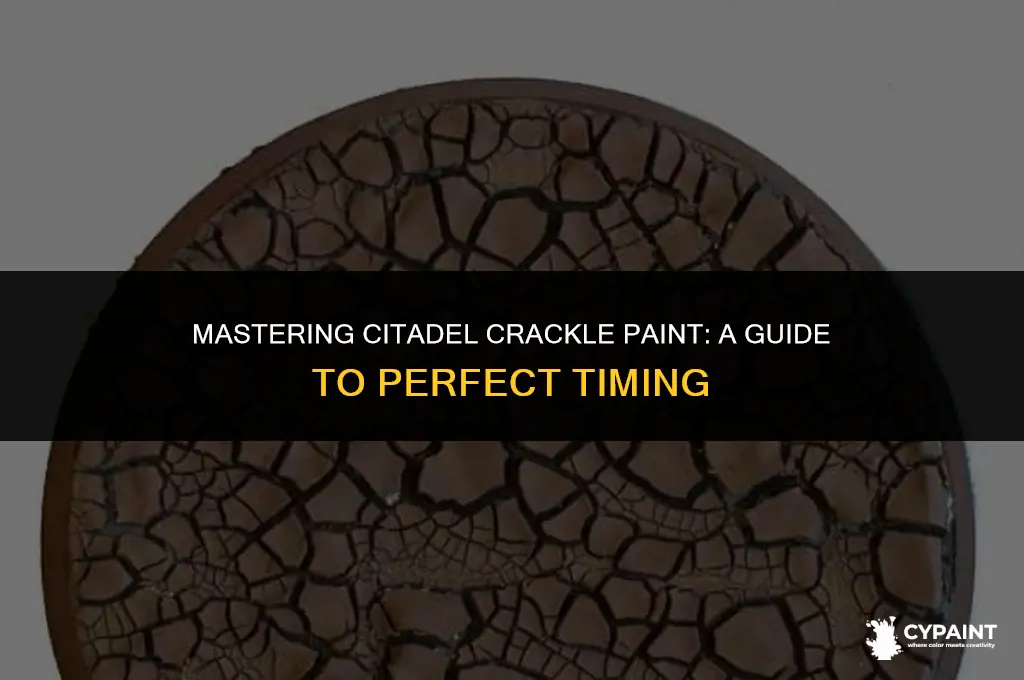 how soon can i apply citadel crackle paint