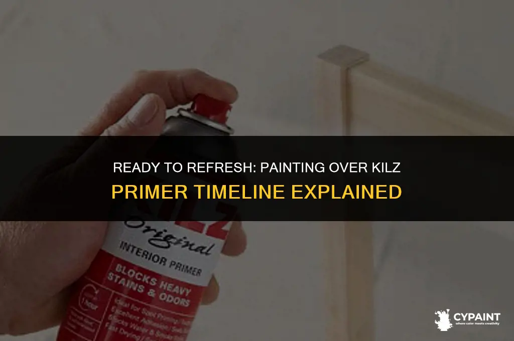 how soon can i paint over kilz primer