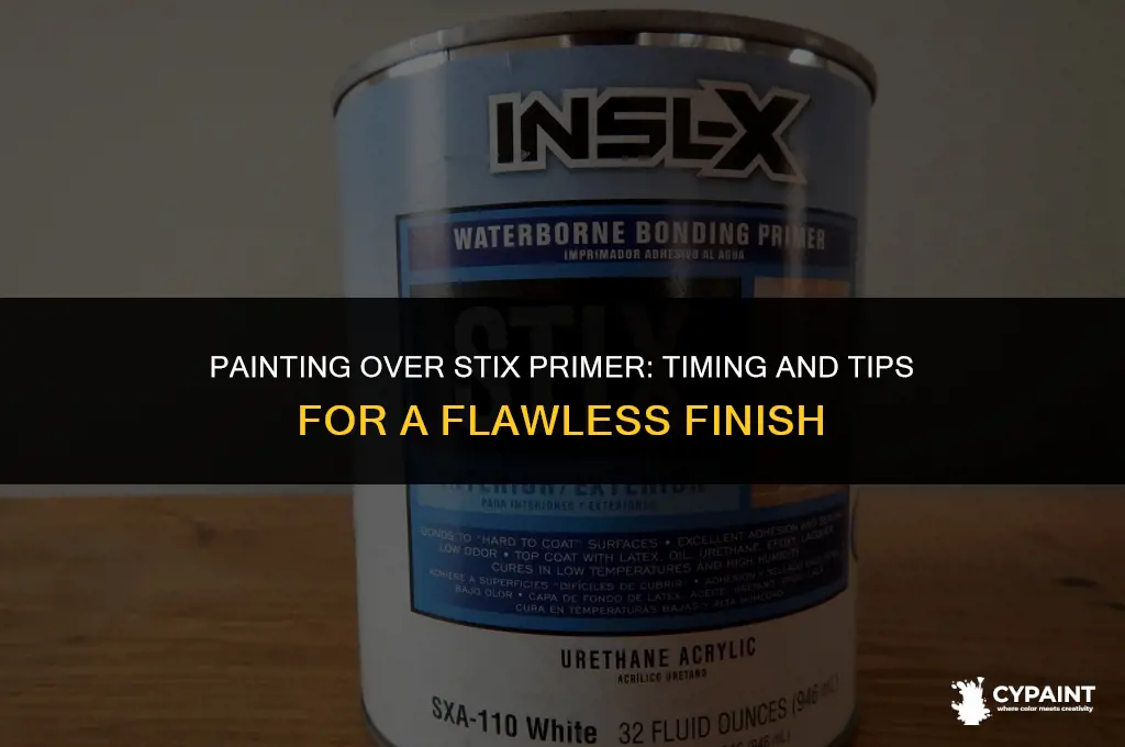 how soon can i paint over stix primer