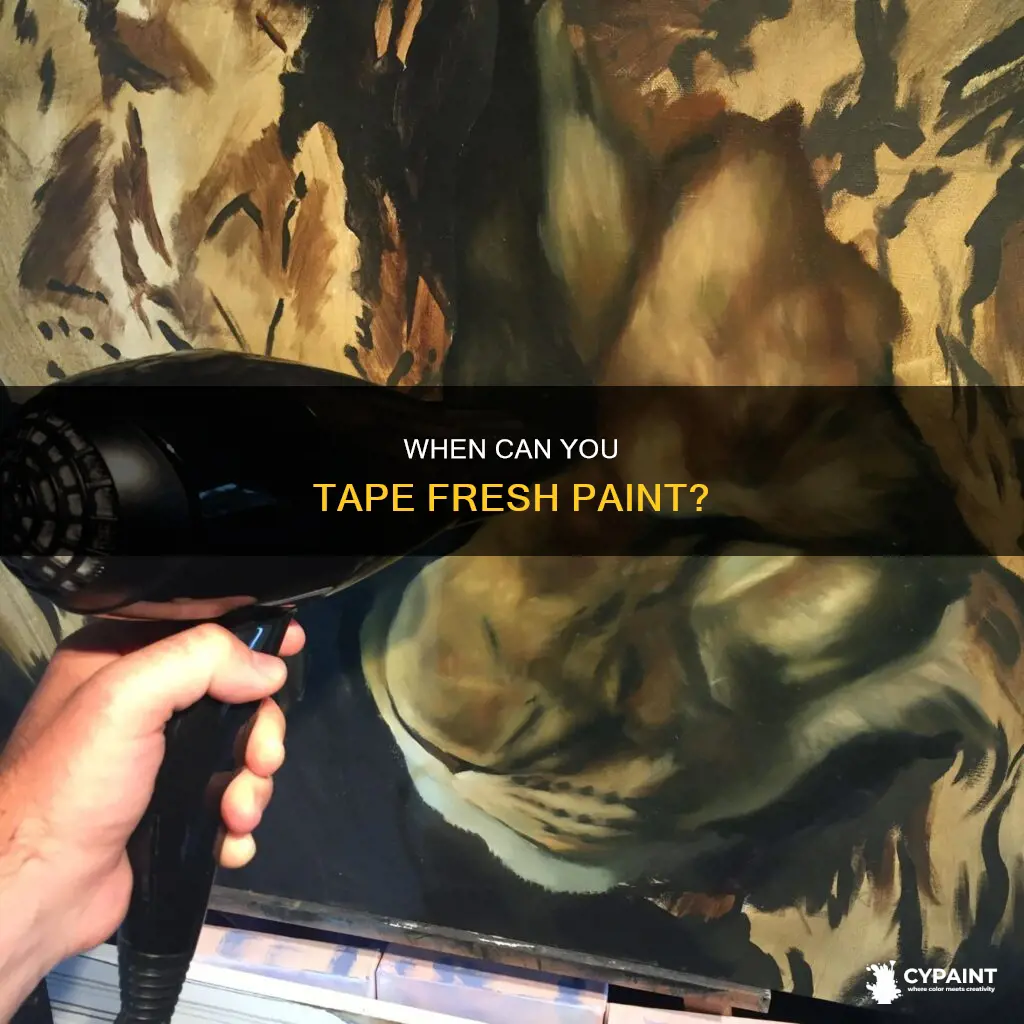 how soon can i put tape on fresh paint