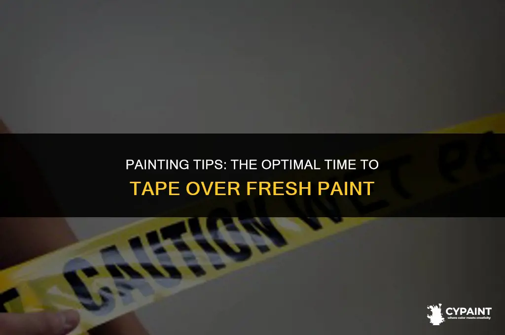 how soon can i tape over fresh paint