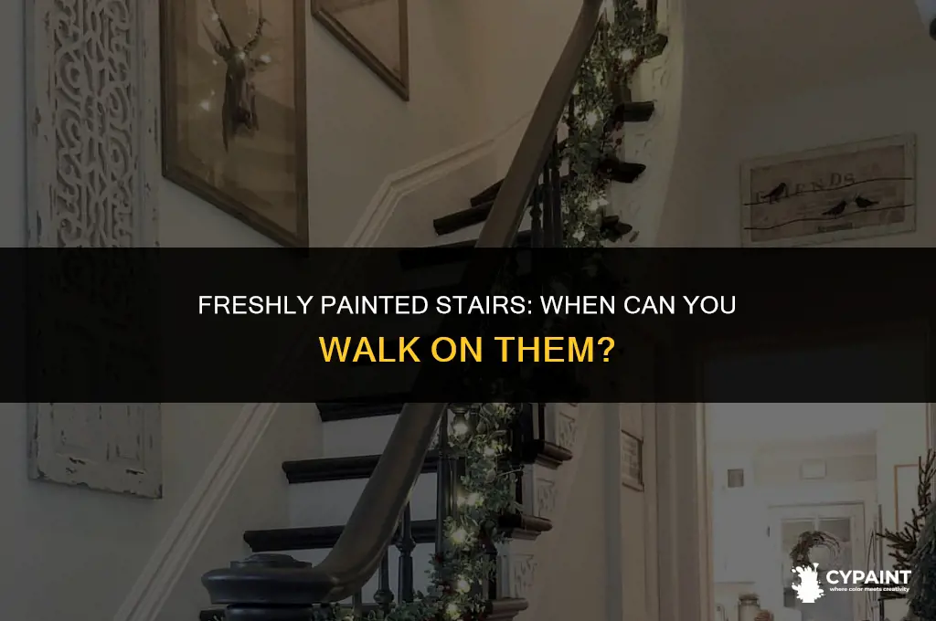 how soon can i walk on painted steps