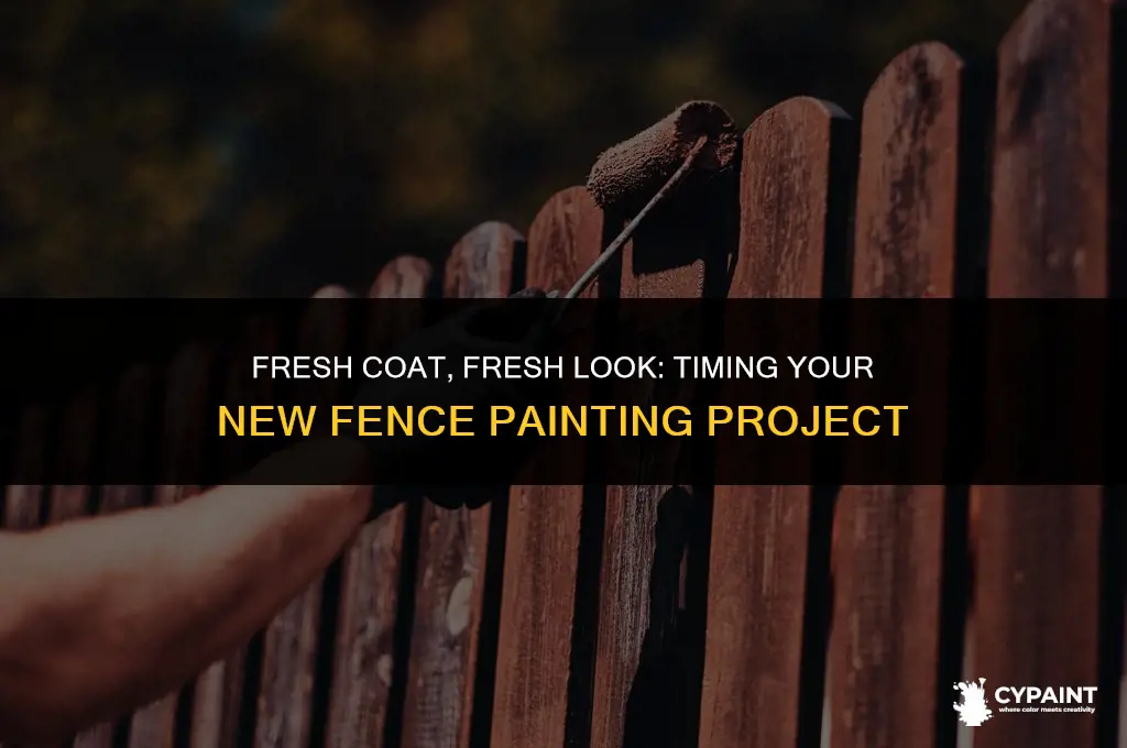how soon can you paint a new fence