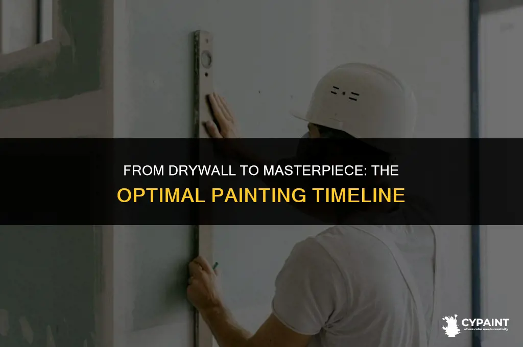 how soon can you paint after finishing drywall