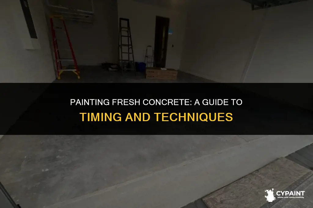 how soon can you paint freshly poured concrete