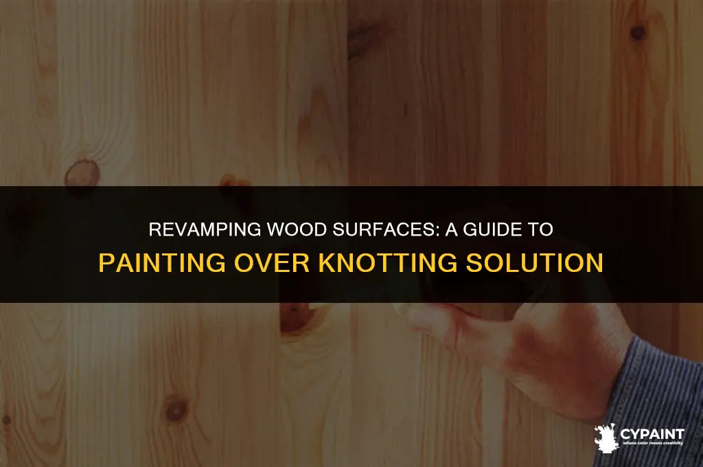 how soon can you paint over knotting solution
