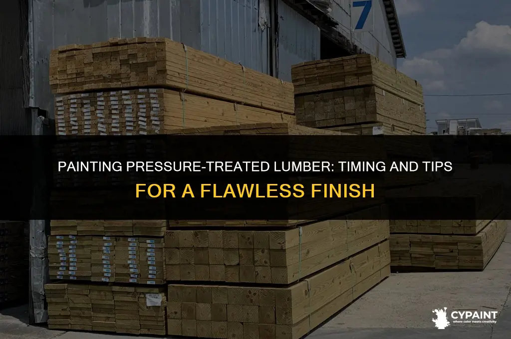 how soon can you paint pressure treated lumber