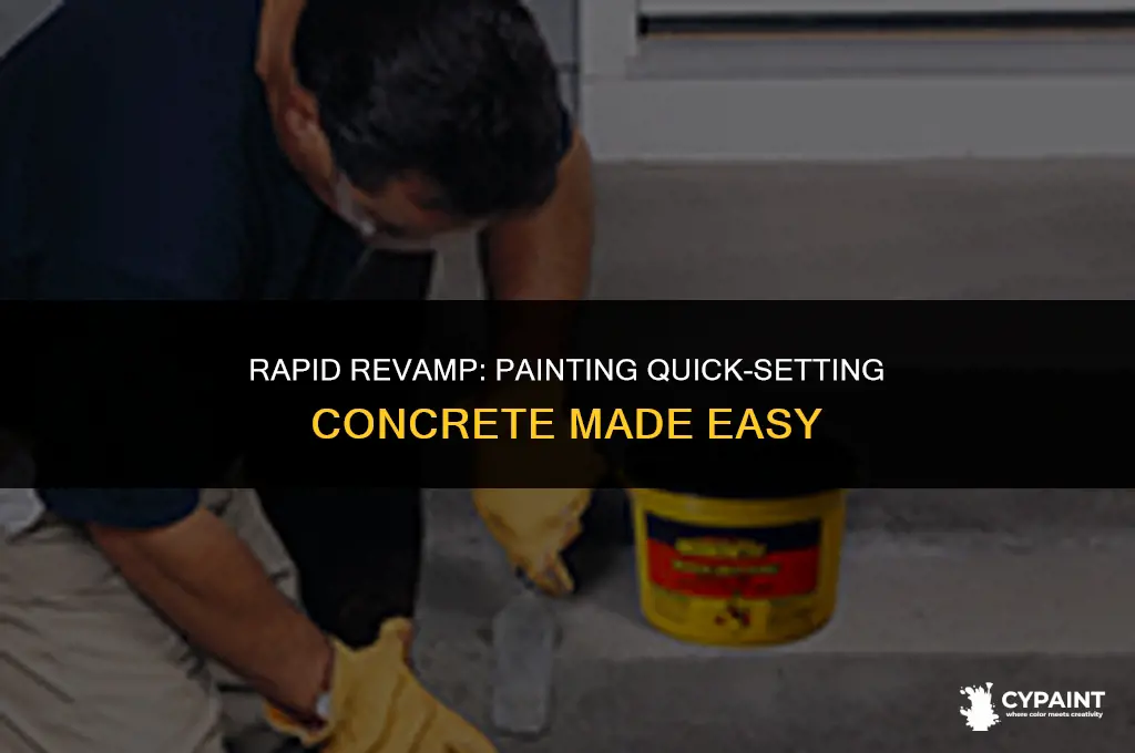 how soon can you paint quick setting concrete