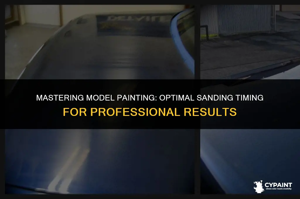 how soon can you sand after painting model