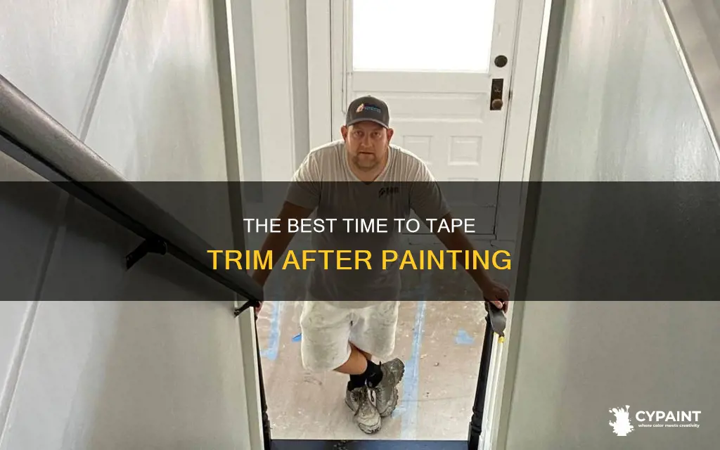 how soon can you tape trim after painting it
