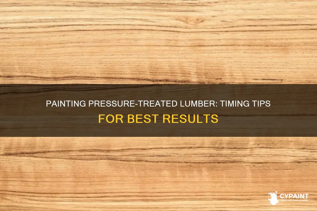 how soon cn you paint pressure treated lumber