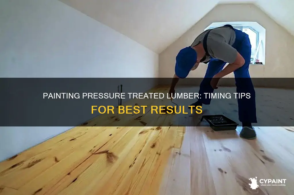 how soon to paint pressure treated lumber
