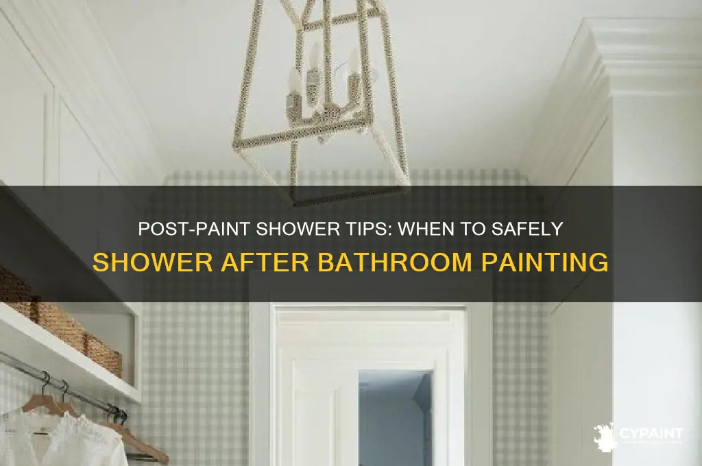 how soon to shower after painting bathroom