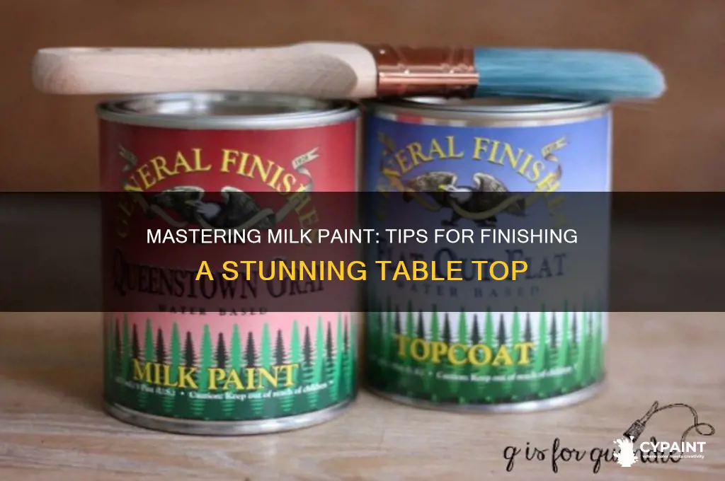 how t ofinish a milk paint table top