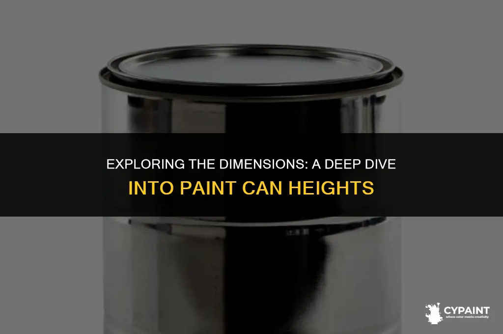 how tall is a 1 gallon paint can