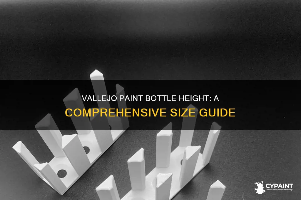 how tall is a bottle of vallejo paint
