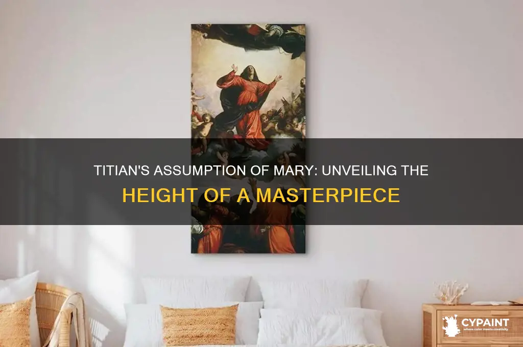how tall is the assumption of mary painting by titian