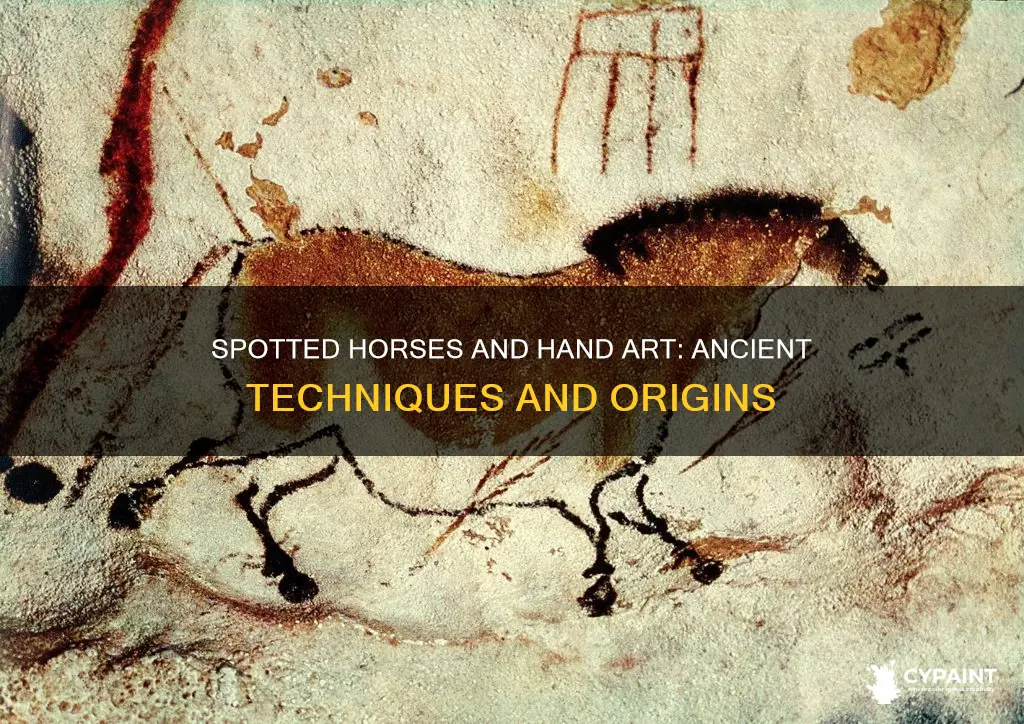 how the spotted horses and human hands were painted