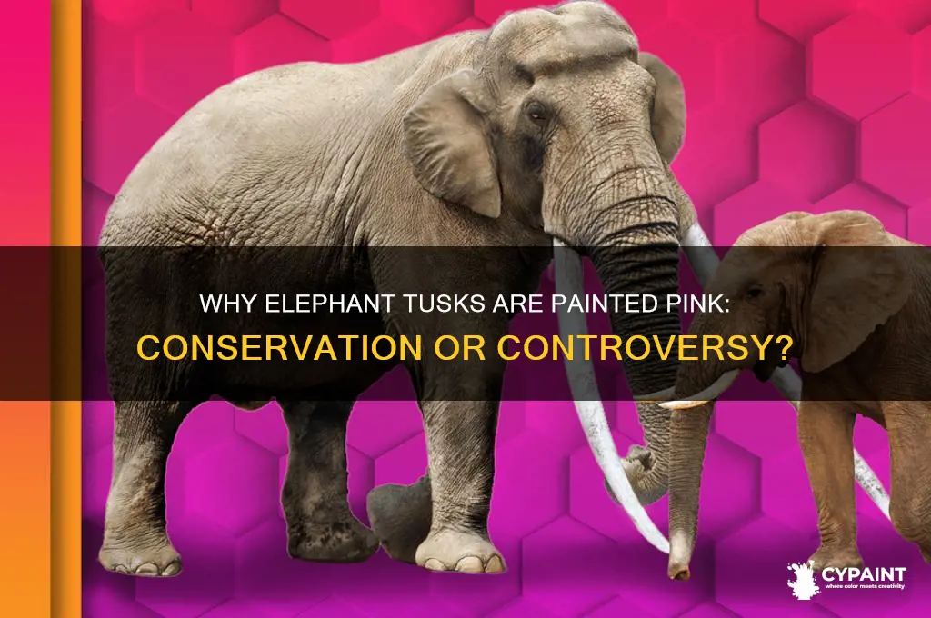how they paint an elephant tusk pink