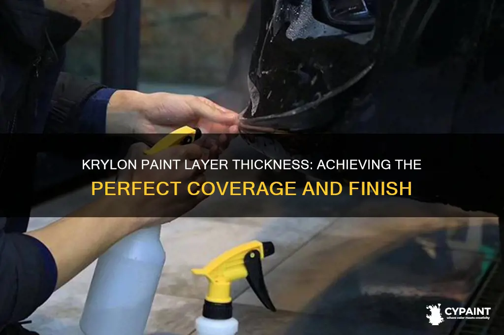 how thick of layer is krylon paint