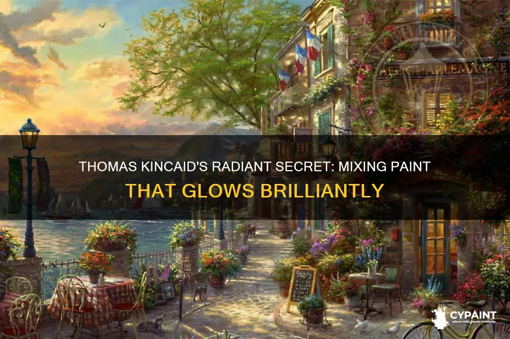how thomas kincaid mixwd paint that glowed