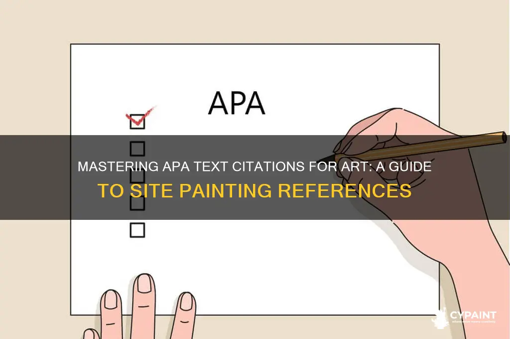how ti site painting in text apa