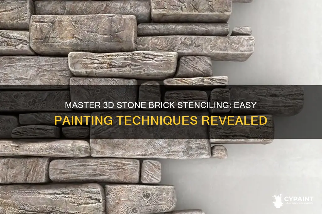 how to 3-d paint stencils stone brick
