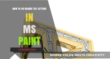 Tilting Text: MS Paint's 45-Degree Trick