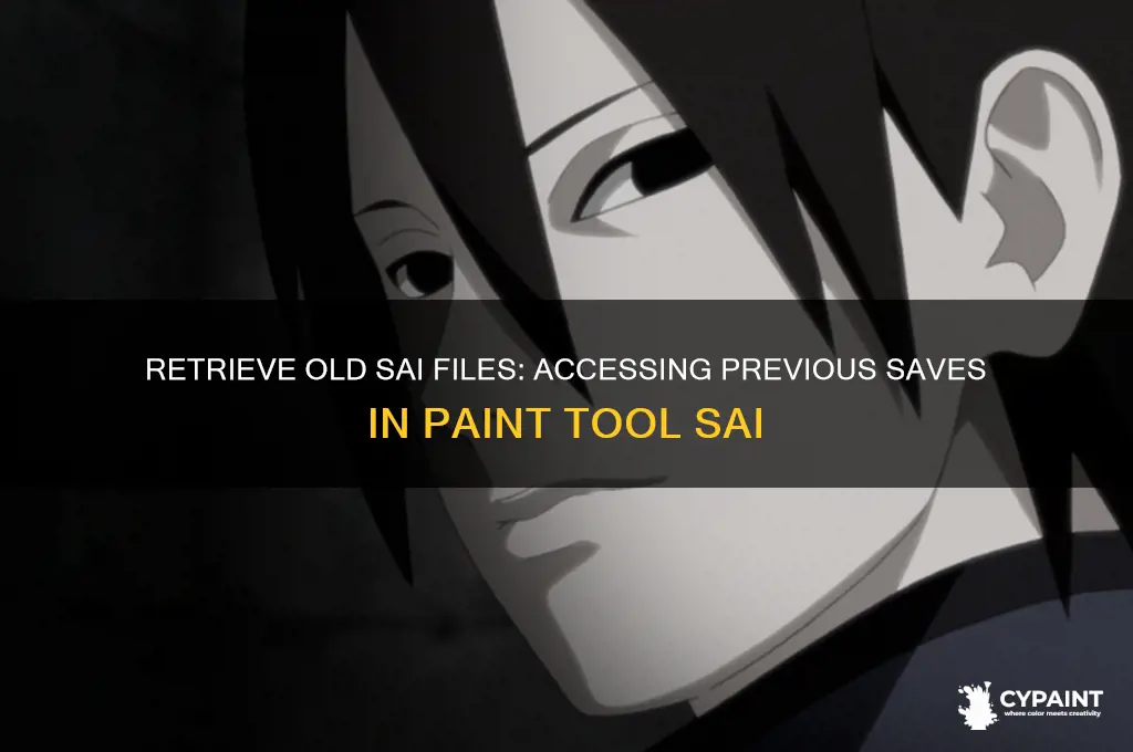 how to access previous save paint tool sai