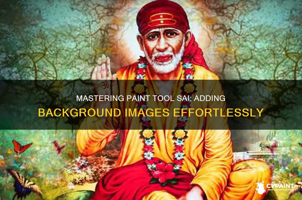 how to add a background image in paint tool sai