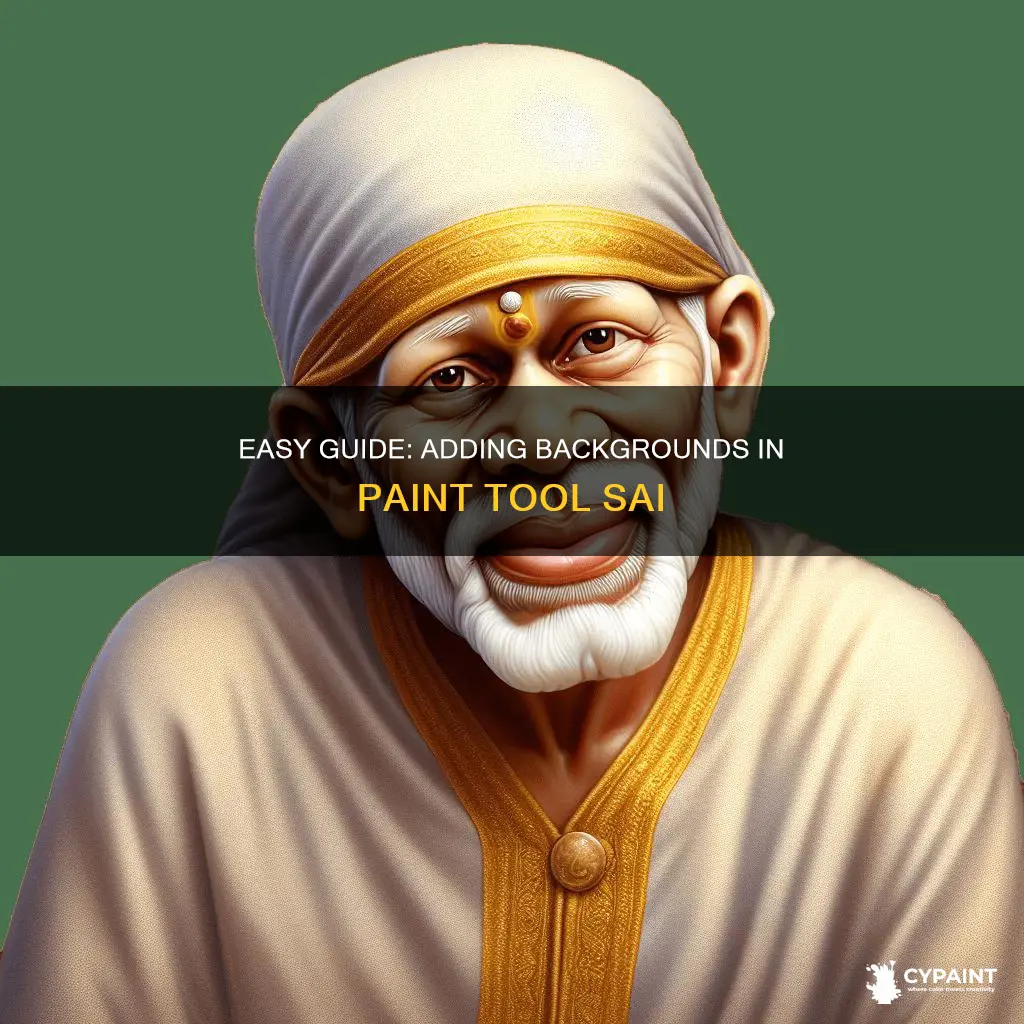 how to add a background in paint tool sai