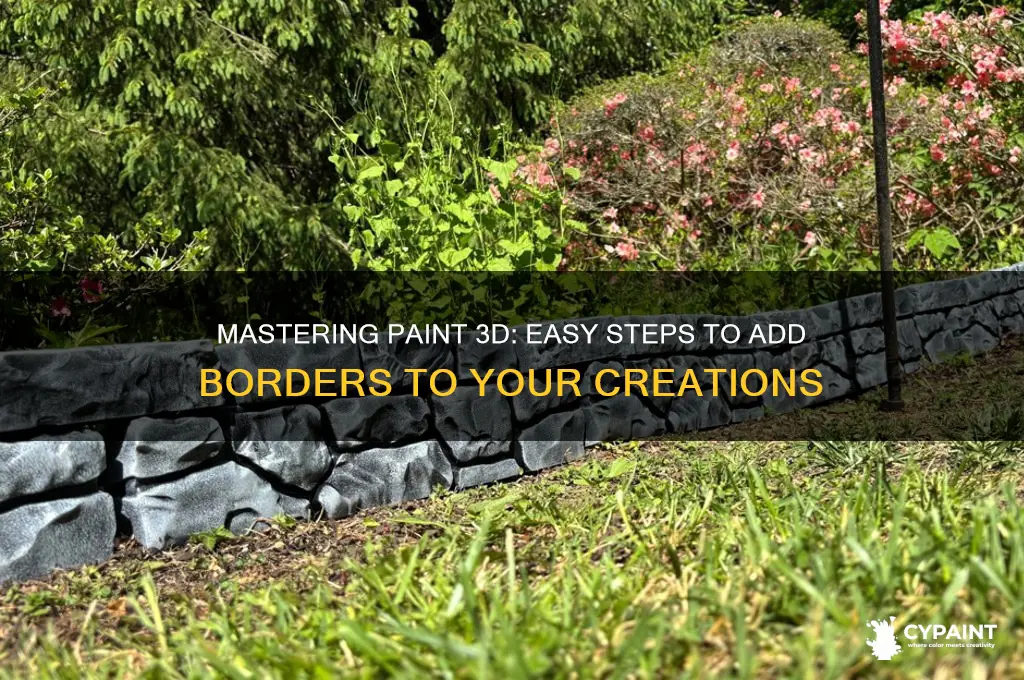 how to add a borde rin paint 3d