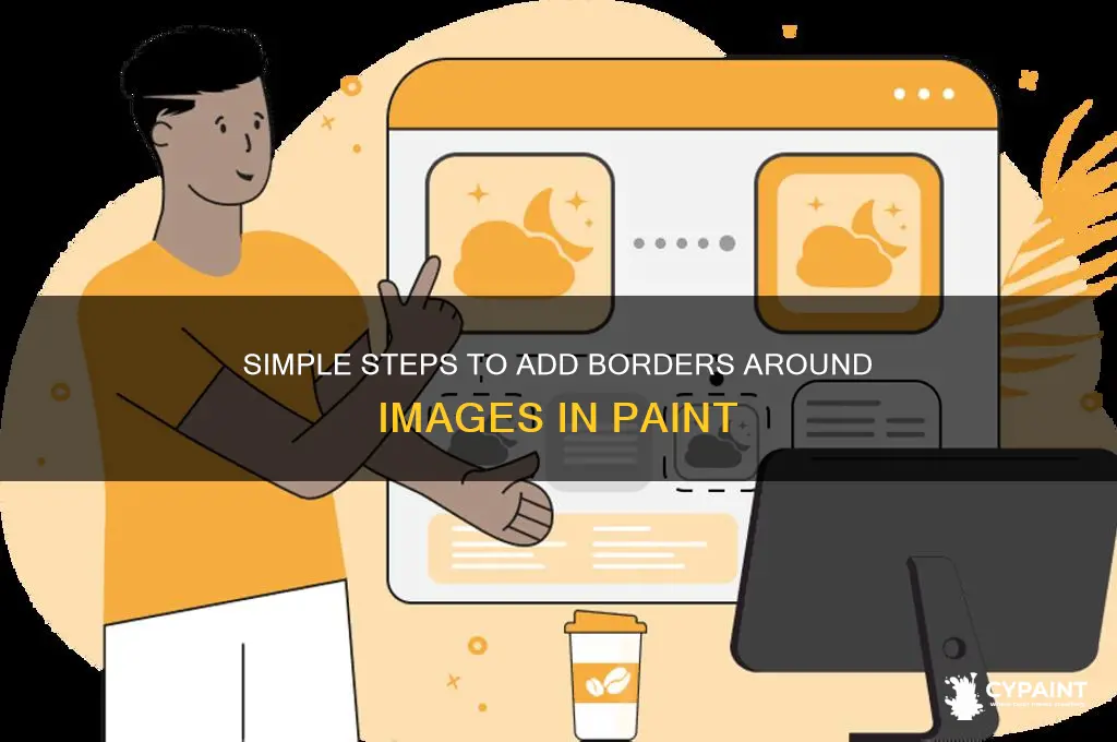 how to add a border around an image in paint