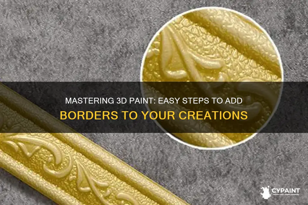 how to add a border in 3d paint