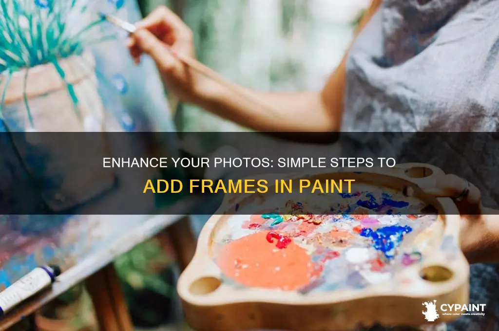 how to add a frame to a photo in paint