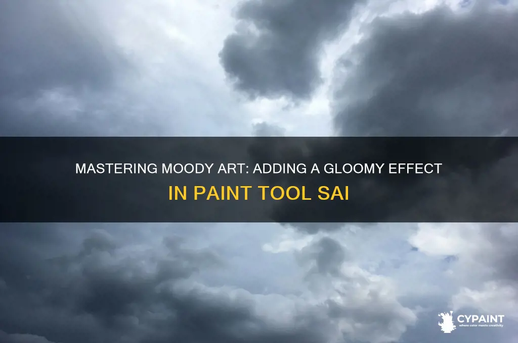 how to add a gloomy effect in paint tool sai