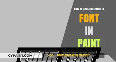 Customizing Fonts: Adding Gradients in Paint